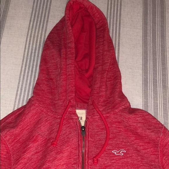 Red Hollister Zip up - Picture 1 of 3